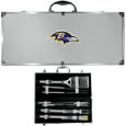 Baltimore Ravens 8 pc Stainless Steel BBQ Set w/Metal Case